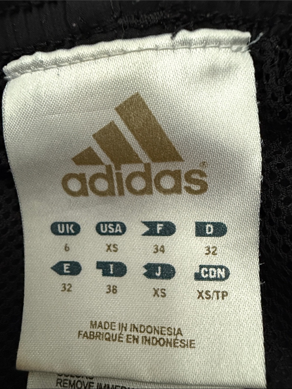 Adidas Black Track Pants with White Side Stripes, Size XS - Picture 3 of 9